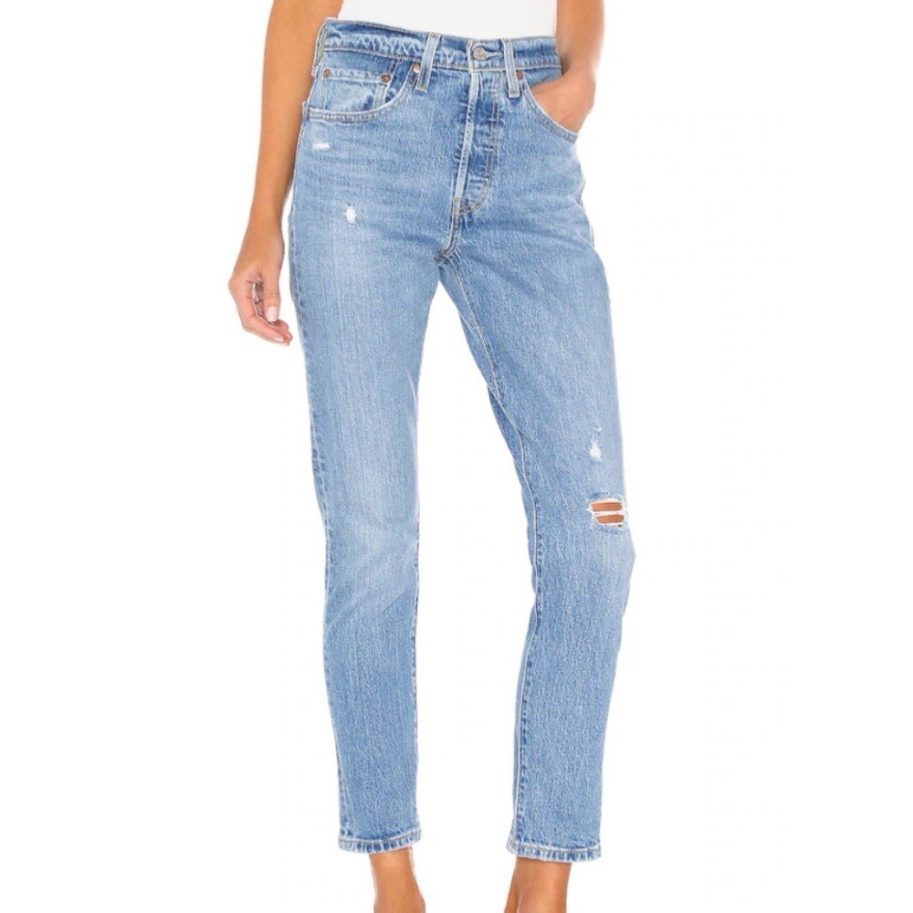 Levi’s 501s destroyed denim jeans